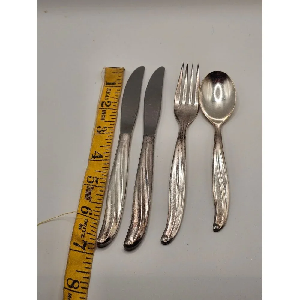 Vintage TWA Trans World Airlines In-Flight Flatware Set Of 4 International Silve